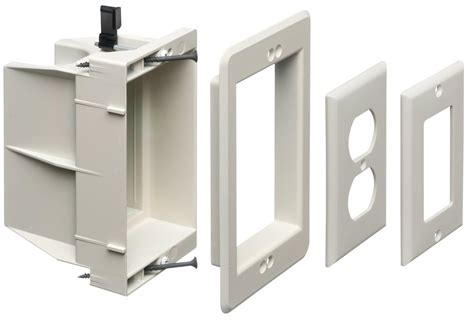 arlington electrical box recessed|shallow exterior electrical outlet box.